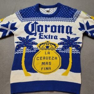 Corona Extra Beer Ugly Christmas Sweater Size M Xmas Holiday La Cerveza